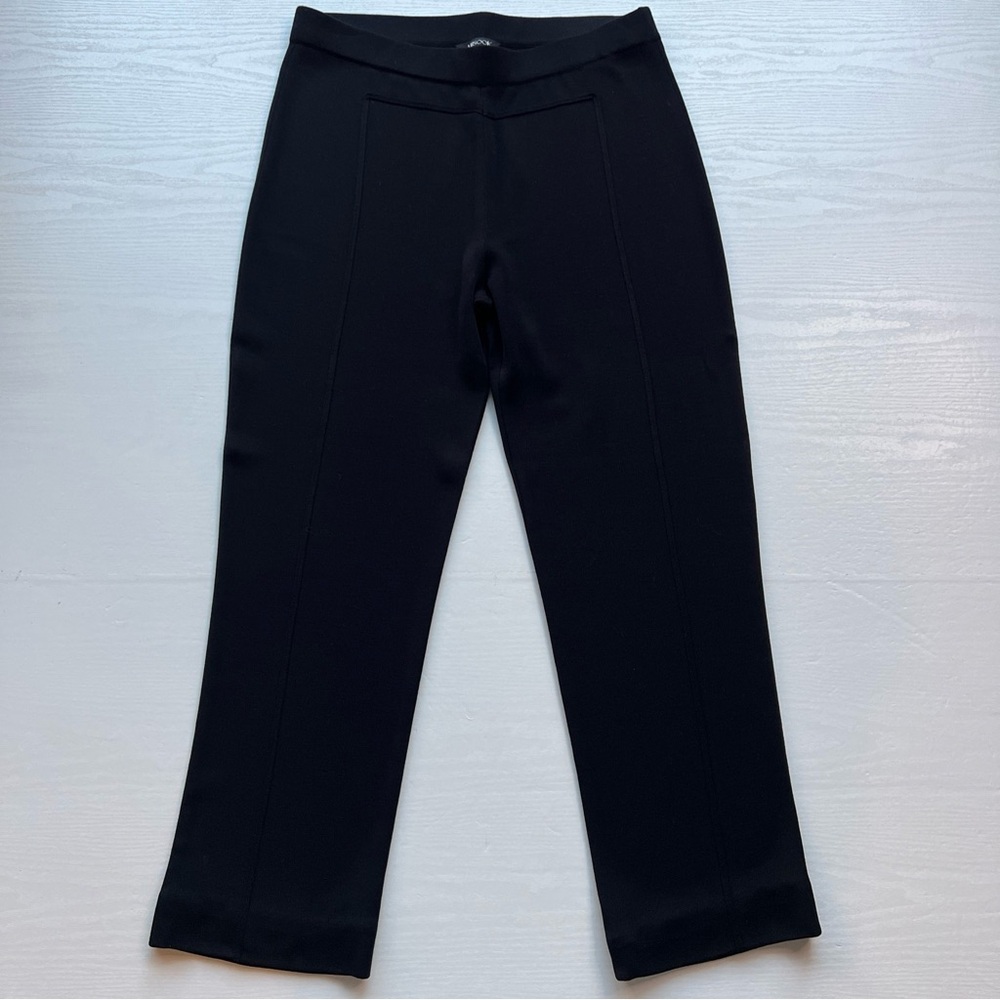 Misook Pintuck‎ Knit Pants Black Ankle Length